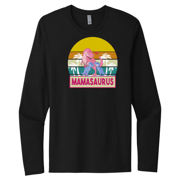 Mamasaurus - Unisex Premium Cotton Long Sleeve T-Shirt Thumbnail