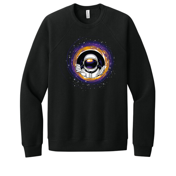 Black Hole Astronaut - Unisex Premium Fleece Crew Sweatshirt Thumbnail