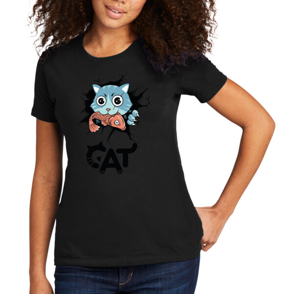 Cat - Women's Premium Cotton T-Shirt Thumbnail
