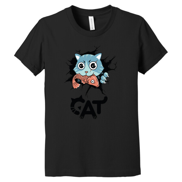 Cat - Youth Premium Cotton T-Shirt Thumbnail