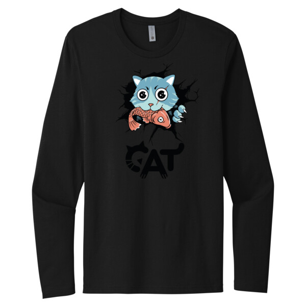Cat - Unisex Premium Cotton Long Sleeve T-Shirt Thumbnail