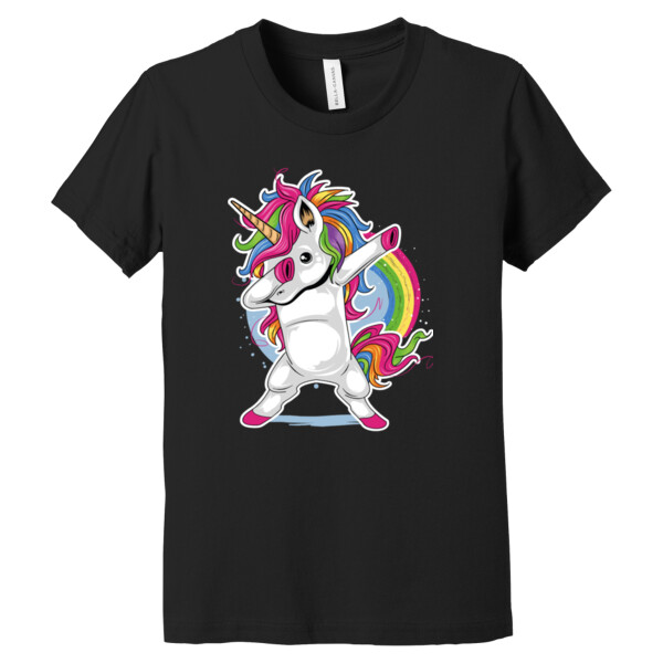 Dabbing Unicorn - Youth Premium Cotton T-Shirt Thumbnail