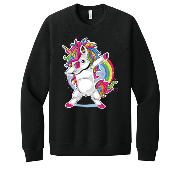 Dabbing Unicorn - Unisex Premium Fleece Crew Sweatshirt Thumbnail