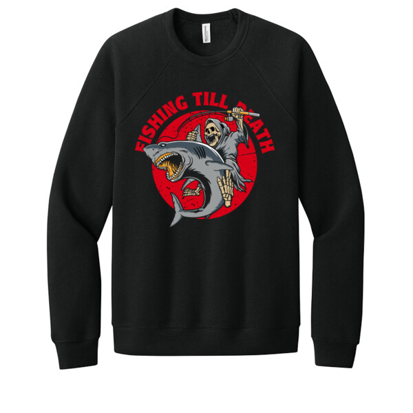 Fishing Till Death - Unisex Premium Fleece Crew Sweatshirt Thumbnail