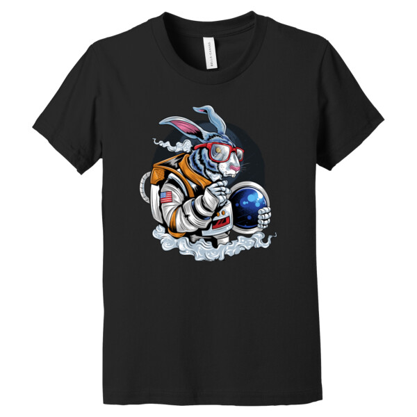Rabbit Astronaut - Youth Premium Cotton T-Shirt Thumbnail