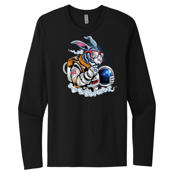 Rabbit Astronaut - Unisex Premium Cotton Long Sleeve T-Shirt Thumbnail