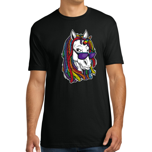 Hippie Unicorn - Unisex Premium Cotton T-Shirt Thumbnail
