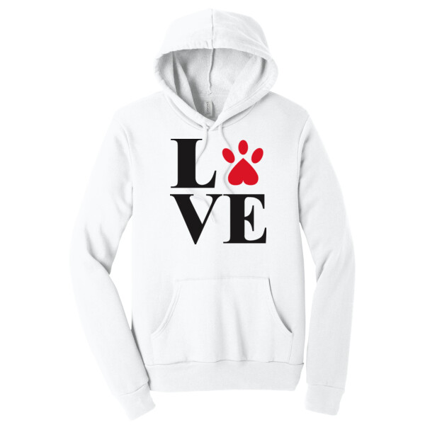 Paw Print Love - Unisex Premium Fleece Pullover Hoodie Thumbnail