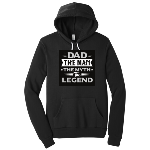 Dad: Man, Myth, Legend  - Unisex Premium Fleece Pullover Hoodie Thumbnail