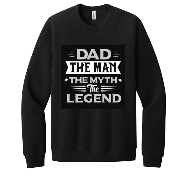 Dad: Man, Myth, Legend  - Unisex Premium Fleece Crew Sweatshirt Thumbnail