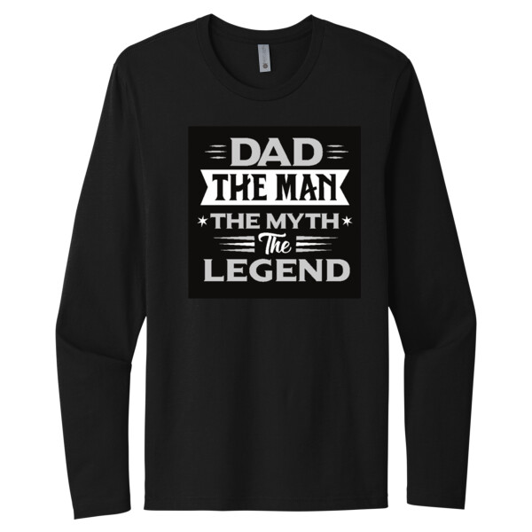 Dad: Man, Myth, Legend  - Unisex Premium Cotton Long Sleeve T-Shirt Thumbnail