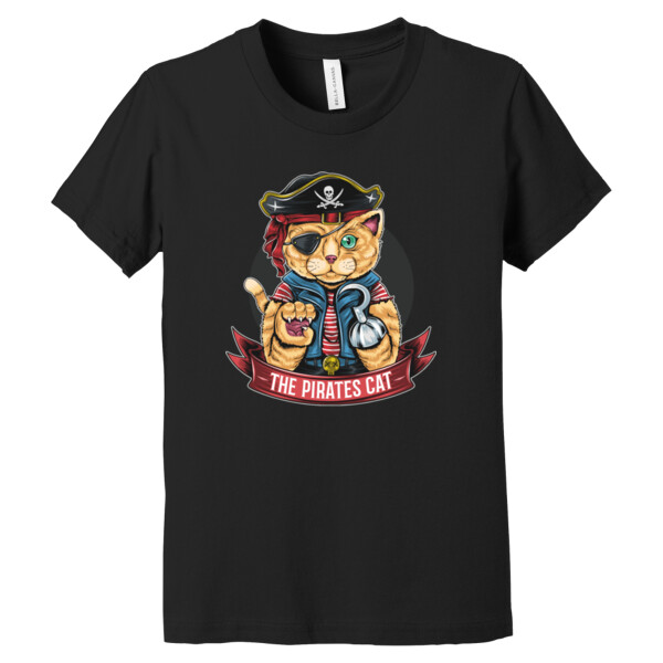 Pirate Cat - Youth Premium Cotton T-Shirt Thumbnail