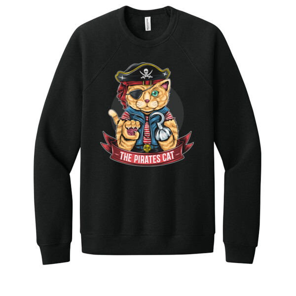 Pirate Cat - Unisex Premium Fleece Crew Sweatshirt Thumbnail