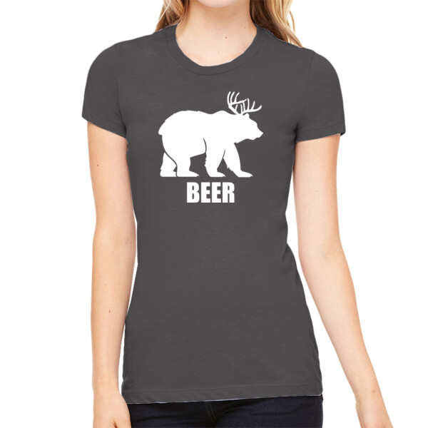 Beer - Women's Premium Cotton Slim Fit T-SHirt Thumbnail