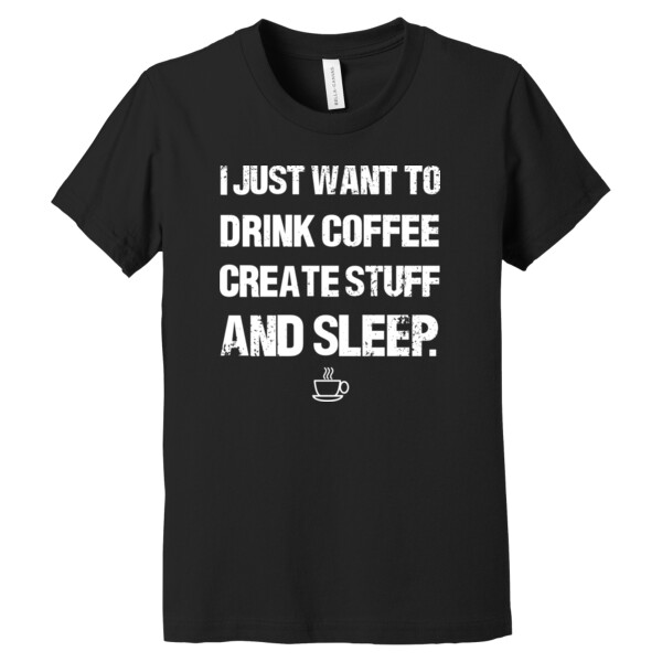 Drink Coffee And Sleep - Youth Premium Cotton T-Shirt Thumbnail