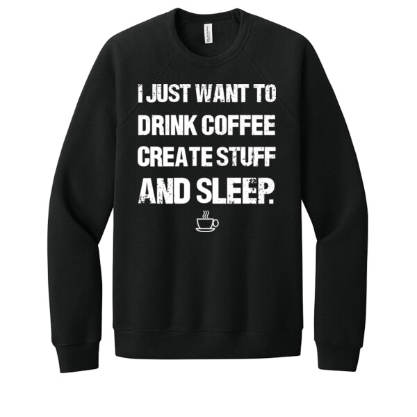 Drink Coffee And Sleep - Unisex Premium Fleece Crew Sweatshirt Thumbnail