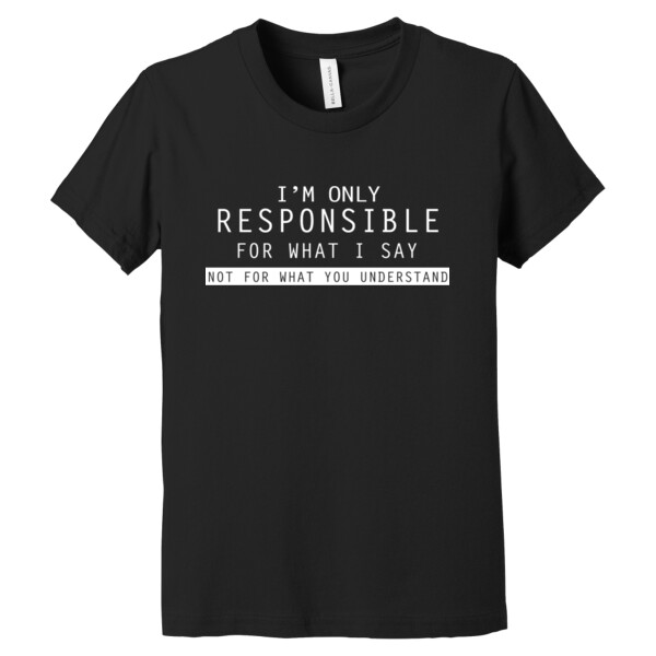Only Responsible - Youth Premium Cotton T-Shirt Thumbnail