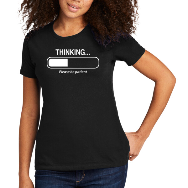 Thinking... - Women's Premium Cotton T-Shirt Thumbnail