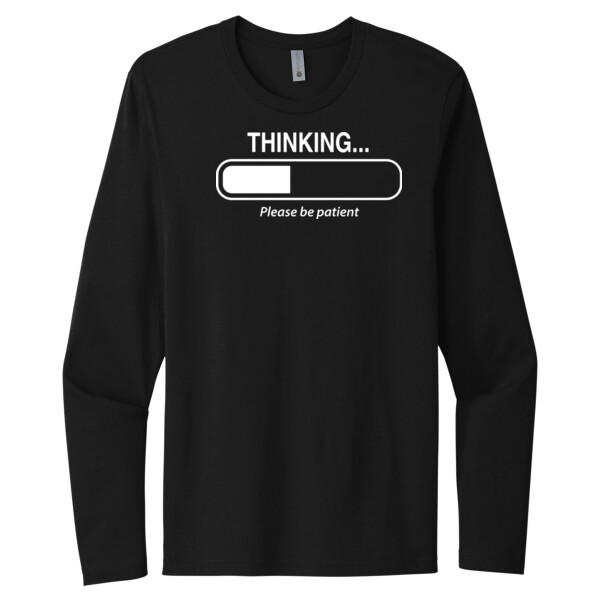 Thinking... - Unisex Premium Cotton Long Sleeve T-Shirt Thumbnail