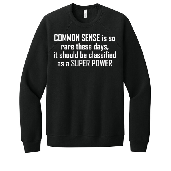 Common Sense - Unisex Premium Fleece Crew Sweatshirt Thumbnail