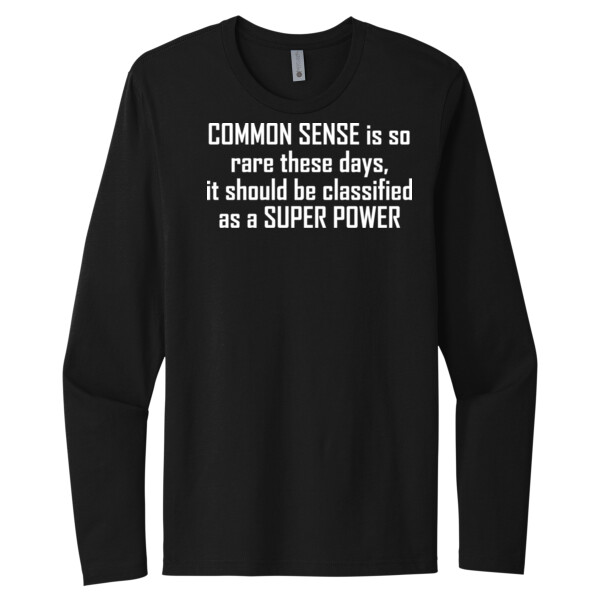 Common Sense - Unisex Premium Cotton Long Sleeve T-Shirt Thumbnail