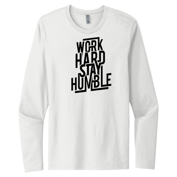 Work Hard Stay Humble Black - Unisex Premium Cotton Long Sleeve T-Shirt Thumbnail