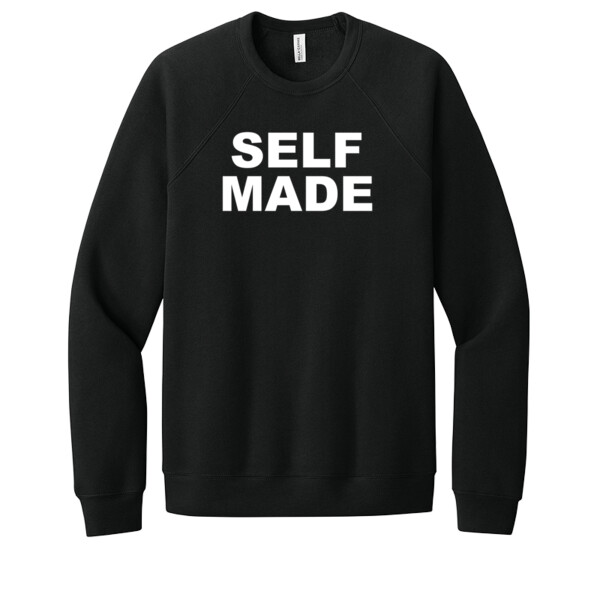 Self Made White - Unisex Premium Fleece Crew Sweatshirt Thumbnail