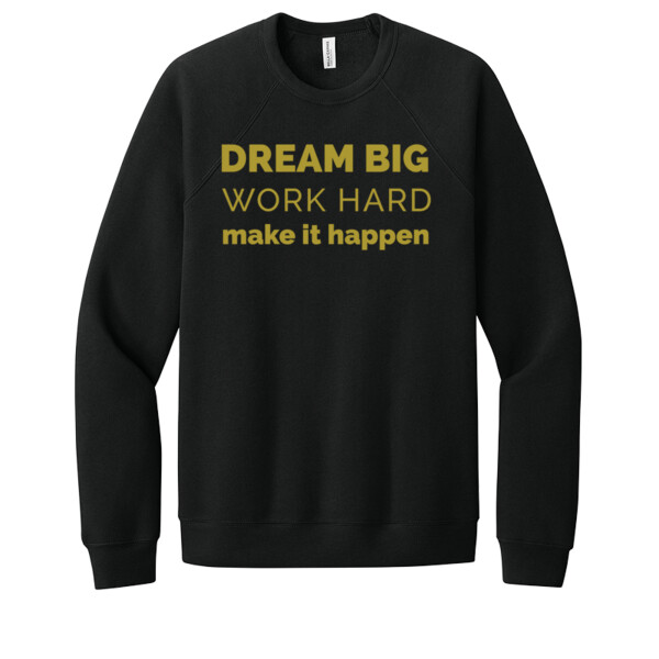 Dream Big Gold - Unisex Premium Fleece Crew Sweatshirt Thumbnail