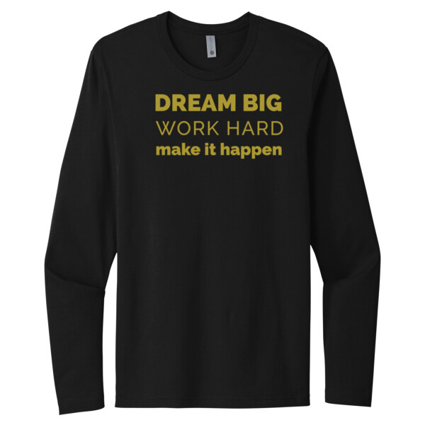 Dream Big Gold - Unisex Premium Cotton Long Sleeve T-Shirt Thumbnail
