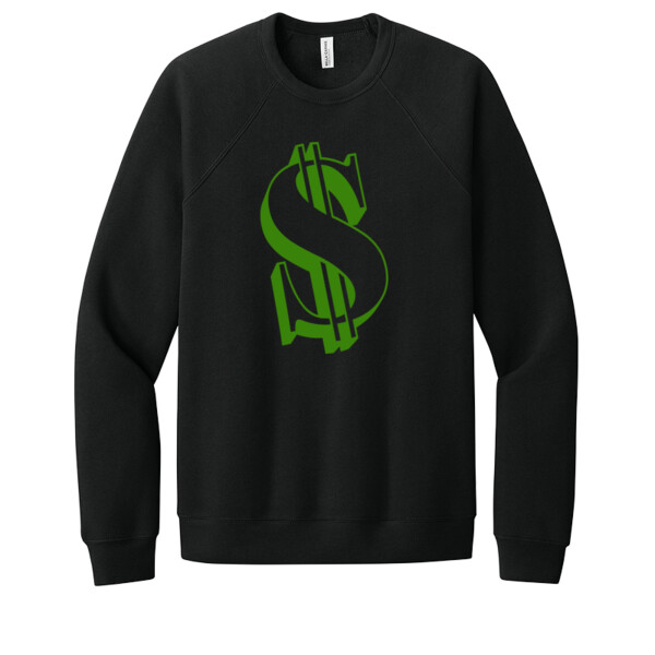 Dollar Sign Green - Unisex Premium Fleece Crew Sweatshirt Thumbnail