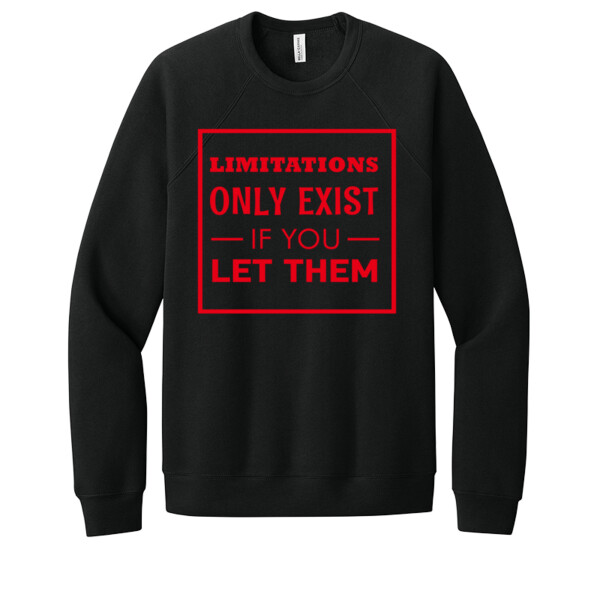 Limitations Red - Unisex Premium Fleece Crew Sweatshirt Thumbnail