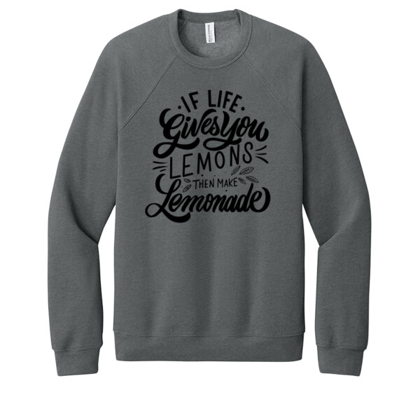 If Life Gives You Lemons Black - Unisex Premium Fleece Crew Sweatshirt Thumbnail