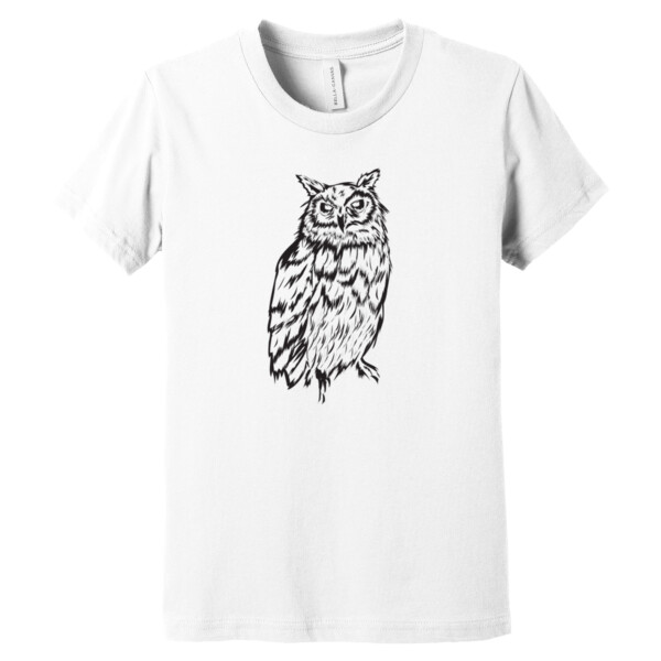 Owl Black - Youth Premium Cotton T-Shirt Thumbnail