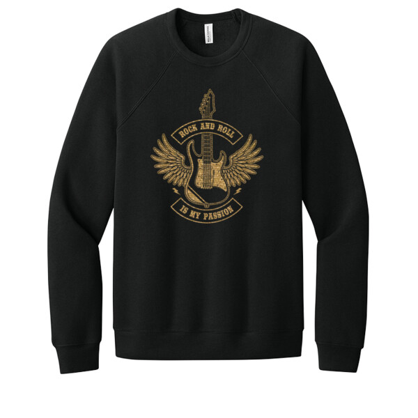 Rock And Roll Gold - Unisex Premium Fleece Crew Sweatshirt Thumbnail