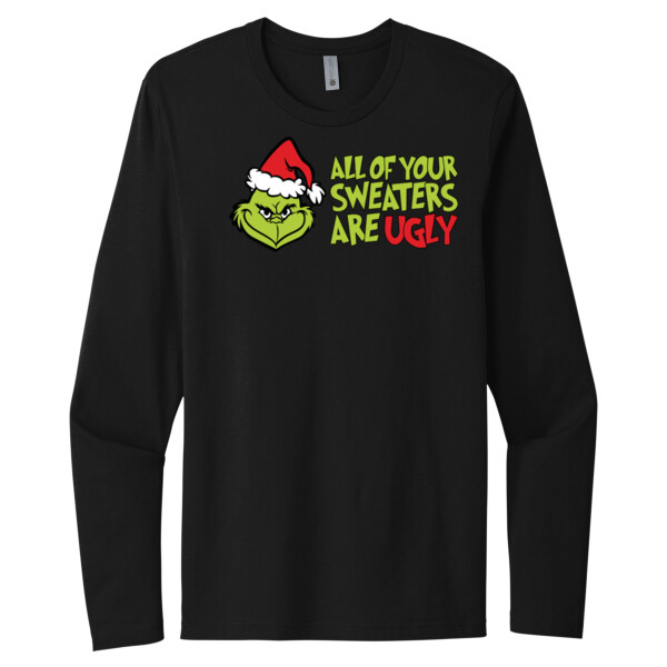 Sweaters Are Ugly - Unisex Premium Cotton Long Sleeve T-Shirt Thumbnail