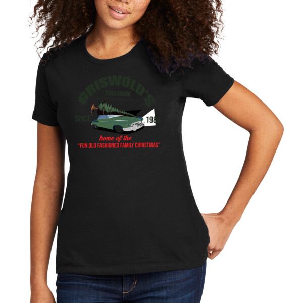 Griswolds Tree Farm - Women's Premium Cotton T-Shirt Thumbnail