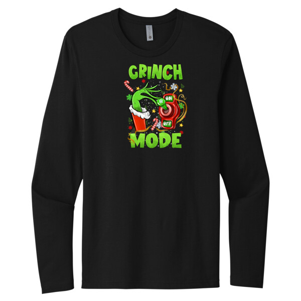 Grinch Mode - Unisex Premium Cotton Long Sleeve T-Shirt Thumbnail