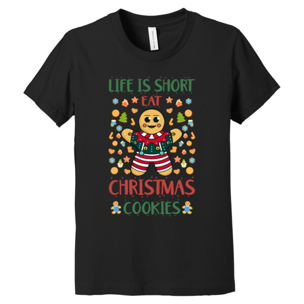 Eat Christmas Cookies - Youth Premium Cotton T-Shirt Thumbnail
