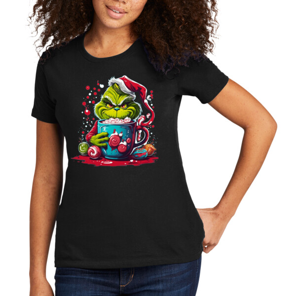 Grinch Cristmas - Women's Premium Cotton T-Shirt Thumbnail