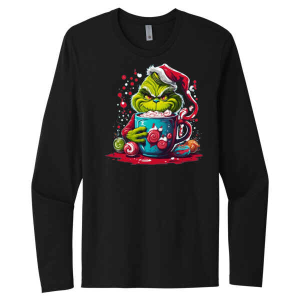 Grinch Cristmas - Unisex Premium Cotton Long Sleeve T-Shirt Thumbnail