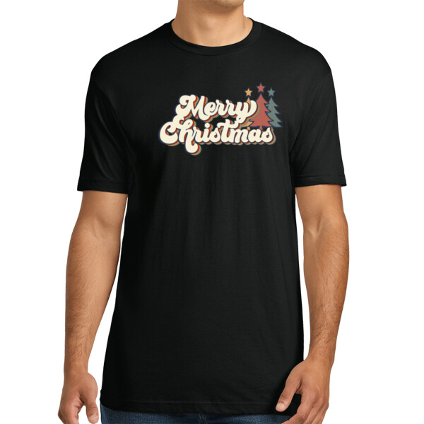 Merry Christmas 1 - Unisex Premium Cotton T-Shirt Thumbnail