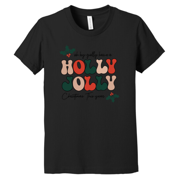 Holly Jolly - Youth Premium Cotton T-Shirt Thumbnail