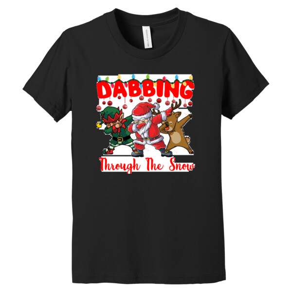 Dabbing Through The Snow - Youth Premium Cotton T-Shirt Thumbnail
