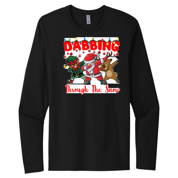 Dabbing Through The Snow - Unisex Premium Cotton Long Sleeve T-Shirt Thumbnail