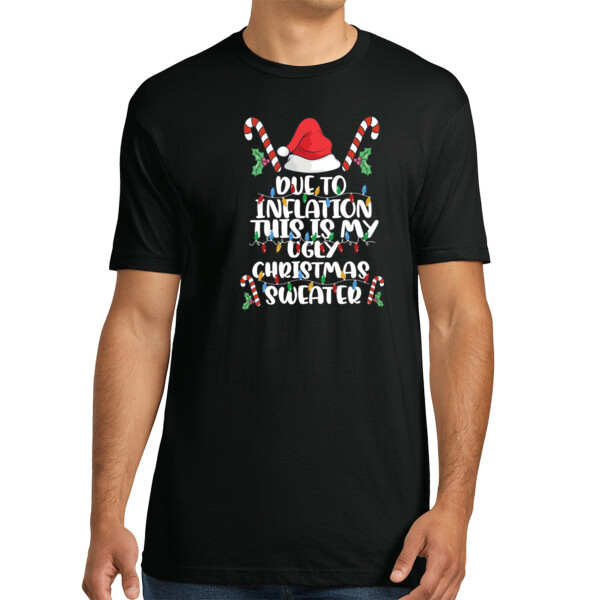 Inflation Ugly Sweater - Unisex Premium Cotton T-Shirt Thumbnail