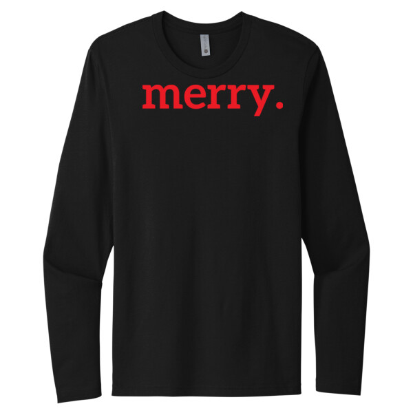 Merry - Unisex Premium Cotton Long Sleeve T-Shirt Thumbnail
