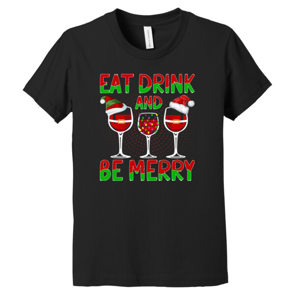 Eat Drink and Be Merry - Youth Premium Cotton T-Shirt Thumbnail