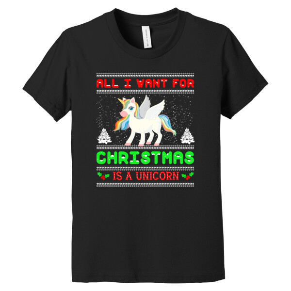 I Want a Unicorn  - Youth Premium Cotton T-Shirt Thumbnail
