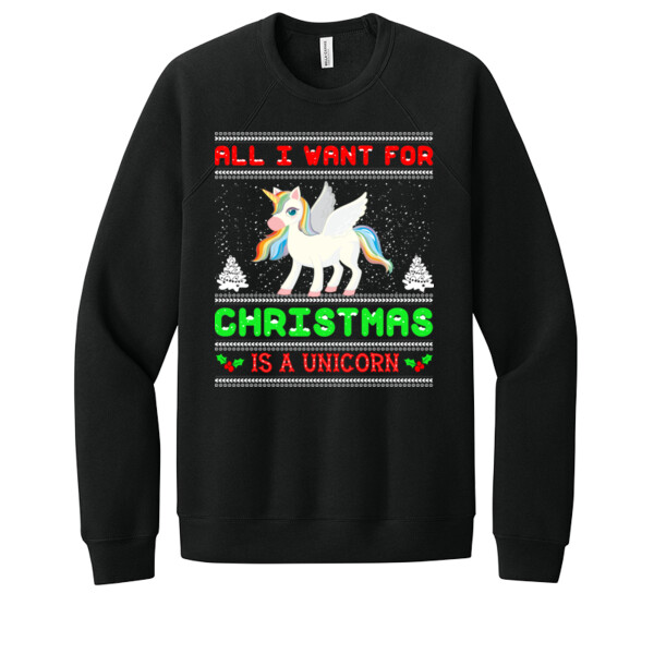 I Want a Unicorn  - Unisex Premium Fleece Crew Sweatshirt Thumbnail