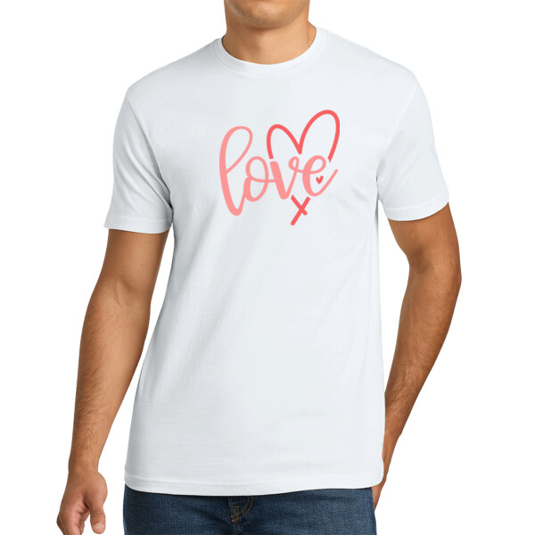 Love 3 - Unisex Premium Cotton T-Shirt Thumbnail